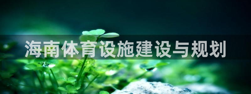 注册意昂4：海南体育设施建设与规划