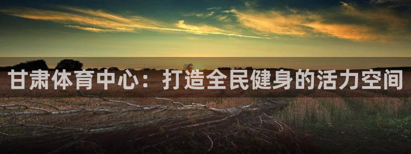 意昂4娱乐代理怎么样：甘肃体育中心：打造全民健身的活